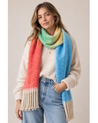 SARTA - Ana Colour Block Tasselled Heavyweight Winter Scarf - Lyst