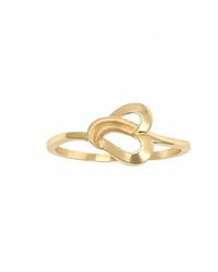 Raina Jewels - 22Ct Heart Ring Matte & High Polished Finish Loop - Lyst