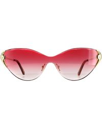 Chloé - Cat Eye Gold Red Gradient Curtis Ce163s Sunglasses - Lyst