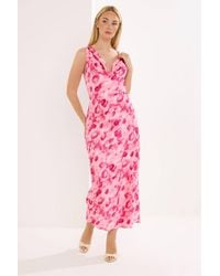 Star by Julien MacDonald - Abstract Cowl Neck Maxi Dress - Lyst
