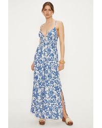 Oasis - Paisley Print Strappy Tie Back Jumpsuit - Lyst