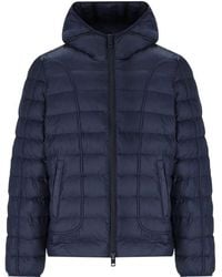 DIESEL - Plain Padded Hooded Jacket - Lyst