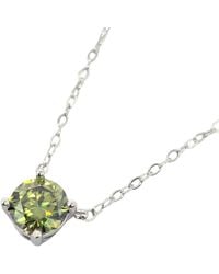 Harfi - Peridot Moissanite Crystal Sterling Necklace - Lyst