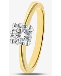 T.H.Baker - 18Ct 0.75Ct Round Brilliant Diamond Solitaire Ring Pr04689 - Lyst