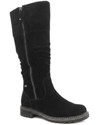 Pavers - Suede Leather Wide Calf Fit Boots - Lyst