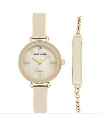 Anne Klein - Gold Plated Stainless Steel Fashion Analogue Watch - Ak/3620crst - Lyst