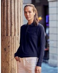 Clique - Basic Chest Pocket Long-Sleeved Polo Shirt - Lyst