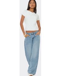 EGO - Short Sleeve Cowl Neck Cowl Back Slinky Top - Lyst