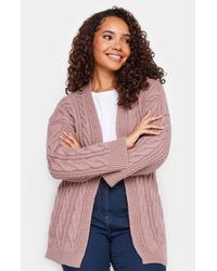 M&CO. - Petite Chunky Cable Knit Cardigan - Lyst