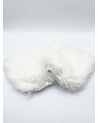 SVNX - Faux Fur Ankle Warmers In White - Lyst