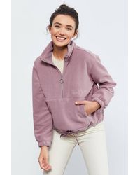 TOMMY LIFE - Oversized Half-Zip Plush Sweatshirt - Lyst