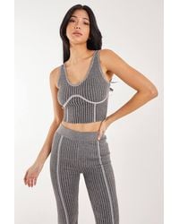 Pink Vanilla - Two Tone Rib Seam Detail Flares - Lyst