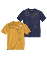 Atlas For Men - V Neck T-shirt Pack Of 2 - Lyst