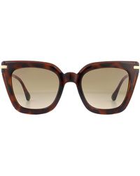 Jimmy Choo - Square Glitter Havana Brown Gradient Sunglasses - Lyst