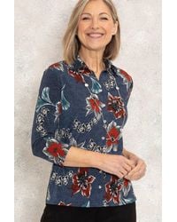Anna Rose - Floral Printed Blouse With Necklace - Lyst