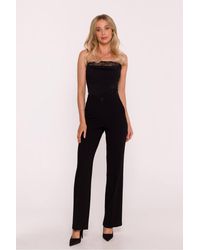 Love Lace - Office Viscose Lightweight Tailored Trousers - Lyst