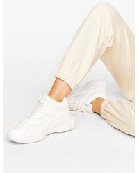 Nasty Gal - Mesh Your Match Faux Leather Chunky Sneakers - Lyst