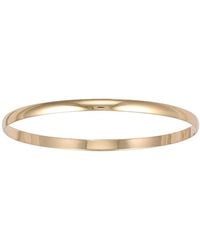 Jewelco London - Solid 9Ct D-Shape 4Mm Bangle Bracelet - Lyst
