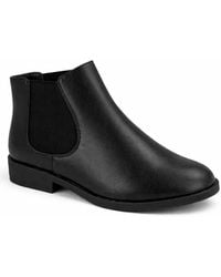 Spot on - Classic Elasticated Ankle Boot With Low Heel - Lyst