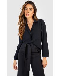 Boohoo - Hammered Pocket Detail Relaxed Fit Shirt - Lyst