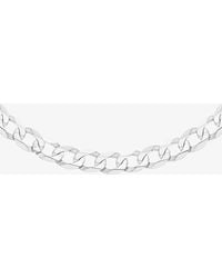 T.H.Baker - Sterling 20 Inch Flat Curb Chain Necklace 8.13.6365 - Lyst