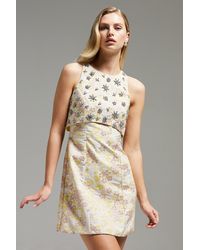 Coast - Norman Hartnell Embellished Jacquard Mini Dress - Lyst