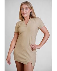 Enorsia - Textured Longline Polo - Lyst