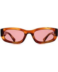 Miu Miu - Oval Striped Tobacco Dark Mub04S - Lyst