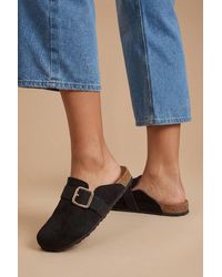 Dorothy Perkins - Tereni Faux Suede Buckle Detail Slip On Mules - Lyst