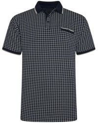 KAM Jeanswear - Geo Print Stretch Polo Shirt For - Lyst