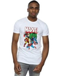 Marvel - Hero Group Cotton T-Shirt - Lyst