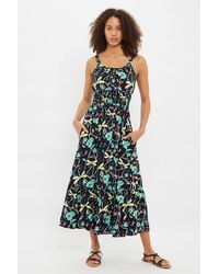 Louche - Leda Pond Print Shirred Waist Midi Sundress - Lyst