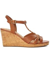 Dune - Wide Fit 'koali' Leather Wedges - Lyst