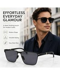 BluCore - Modern Sunglasses, Ultra Light Slimframe With Accent Hinges - Lyst