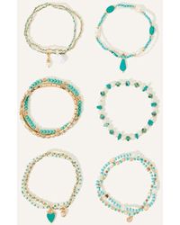 Accessorize - Luxe Beaded Stretch Bracelets 11 Pack - Lyst