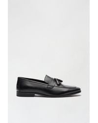 Burton - Black Leather Tassel Loafers - Lyst