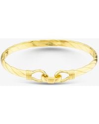 T.H.Baker - Plated Medium Solid Hook Bangle S8033Y - Lyst