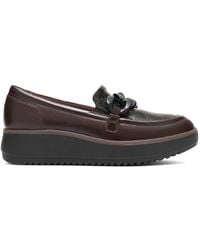 Clarks - Zylah May Dark Interest Loafers, Slip Ons - Lyst