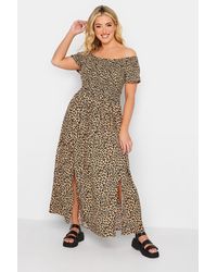 Yours - Shirred Maxi Dress - Lyst