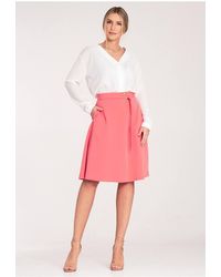 Love Lace - Flared Knee Length Skirt With Side Pockets - Lyst