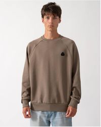 Moose Knuckles - Long Sleeve Round Neck Logo Detail Relaxed Fit Sweatshirt - Lyst