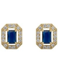 LÁTELITA London - Whistledown Gemstone Stud Earrings Sapphire - Lyst
