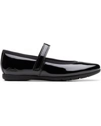 Clarks - Dance Wish Kid Patent Mary Jane, Riptape, School Shoes - Lyst