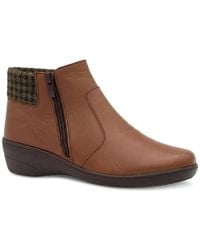 Pavers - Smart Leather Ankle Boots W/ Soft Knitted Cuff - Lyst