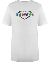 Love Moschino - Short Sleeve Round Slim Fit T-Shirt - Lyst