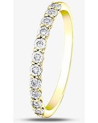 T.H.Baker - 9Ct Two 0.05Ct Diamond Half Eternity Ring 50L67Wg/05-10 Q - Lyst