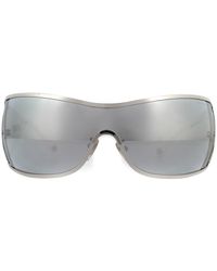 Police - Shield Shiny Palladium Smoke Silver Mirror Sunglasses - Lyst