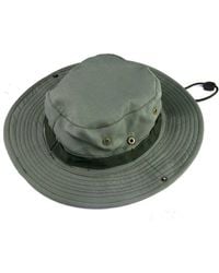 KDMD - Cotton Blend Bucket Cargo Safari Sun Hat Wide Brim Army - Lyst