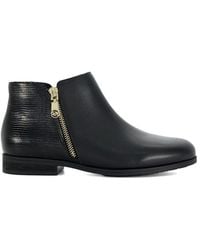 Dune - Wide Fit 'Pandias' Leather Ankle Boots - Lyst
