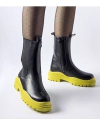 Love Lace - Ankle Zip Lace Up Winter Boots With Colorful Sole - Lyst